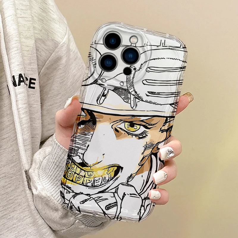 Gyro Zeppeli JoJo Steel Ball Run Phone Case For iPhone 16 Pro Max Case 15 14 13 12 11 8 7 Pro X XR XS Max Soft Transparent Cover