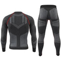 Men's Tactical Thermal Underwear Set for Outdoor Sports, Cycling Training, Fitness, Adjustable Seamless Thermal Clothing