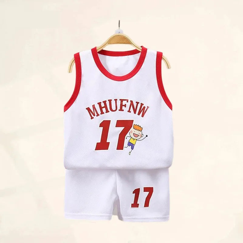 Children Sets Summer Sleeveless Basketball T - shirts - View 2 | SAMAG