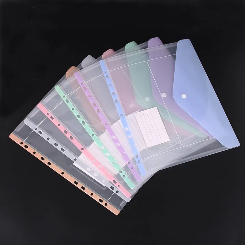 A4 Loose Leaf Binder 3 Ring Folder Transparent File Organizer Office Document Management School Storage System