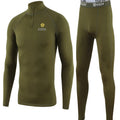 New Outdoor Sports Underwear Camo Training Long-Seeved Tops + Pants Suit Fitness Camping Army Hiking Hunting Underwear Clothes