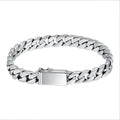 100% S925 Sterling Silver Bracelet 8MM Punk Jewelry Never Fade Carry certificate Men Women Gifts - Visuel 5 | SAMAG