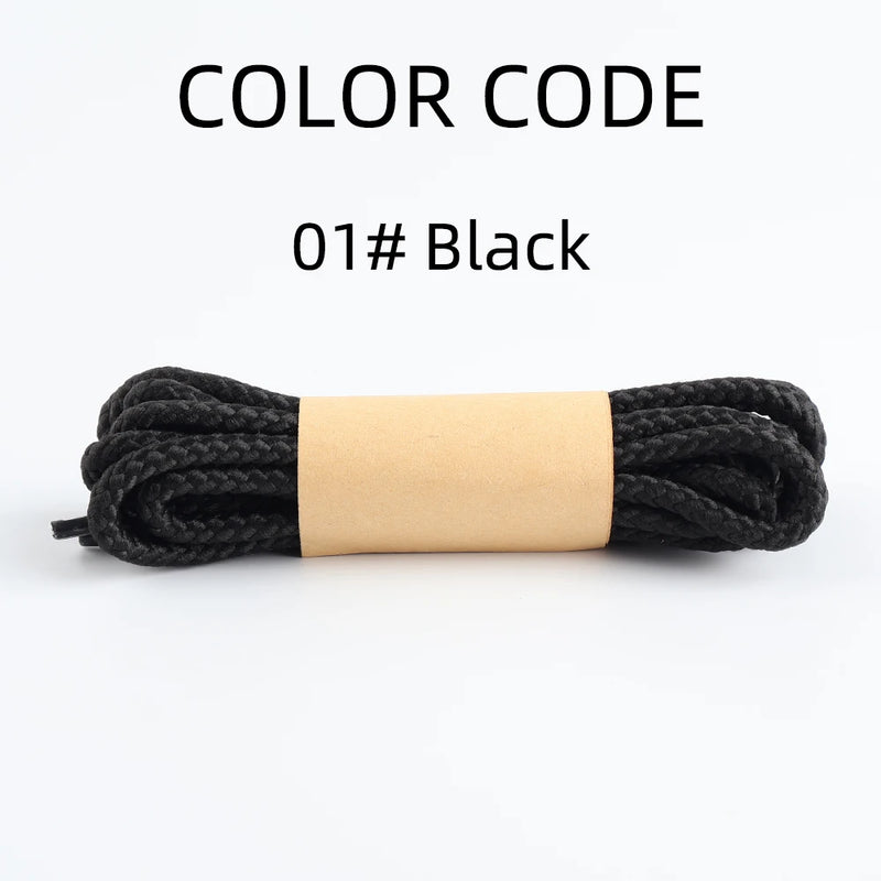 Classic Round Shoelaces Durable Polyester Solid Sneaker Boot Laces Anti-loose Replacement Sports Shoes Laces 1 Pair