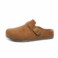 Women's Retro Slippers, Women's One-Heel Sandals, Buttoned Loafers in Korean Style, Mule Shoes, Fashionable Outdoor Slippers