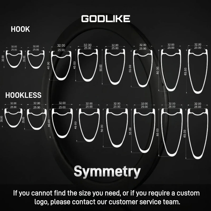 320g Ultralight 700C Carbon Rim 32mm Wide 25mm Inner Road Gravel Bicycle Wheel 30/35/40/45/50/55/60/65mm Depth Hook Hookless Rim