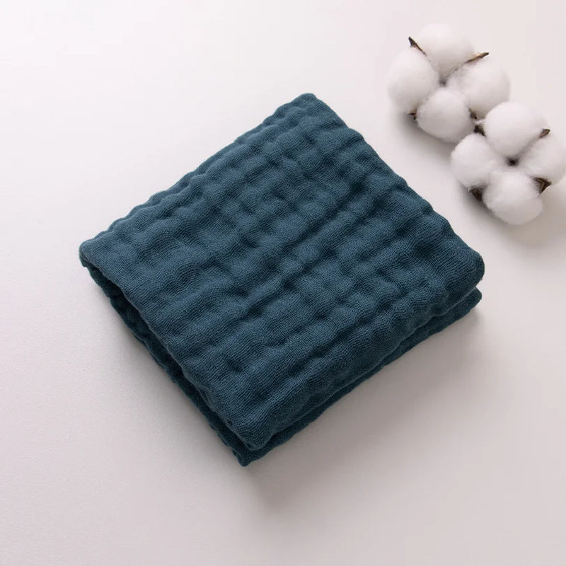 Soft Gauze Baby Towel 30x50cm Absorbent Pure Color Washcloth for Newborn Infant Face and Drool