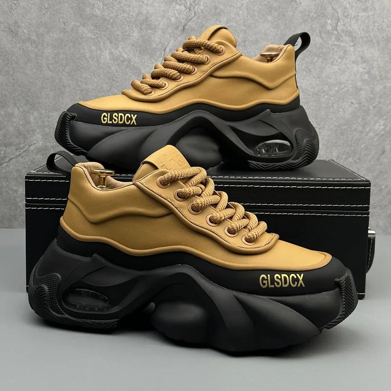 Designer Style Men Shoes  Autumn Fashion Comfortable Men's Thick Platform Sneakers Casual Shoes Sports Trainers Tenis