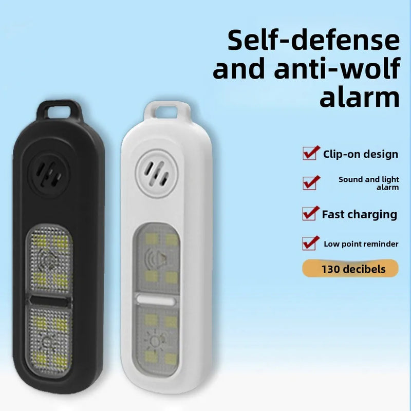 Self Defense Alarm 130dB Personal Alarm Keychain USB Rechargeable For Personal Alarms For Women Alarm Travel For Night Running