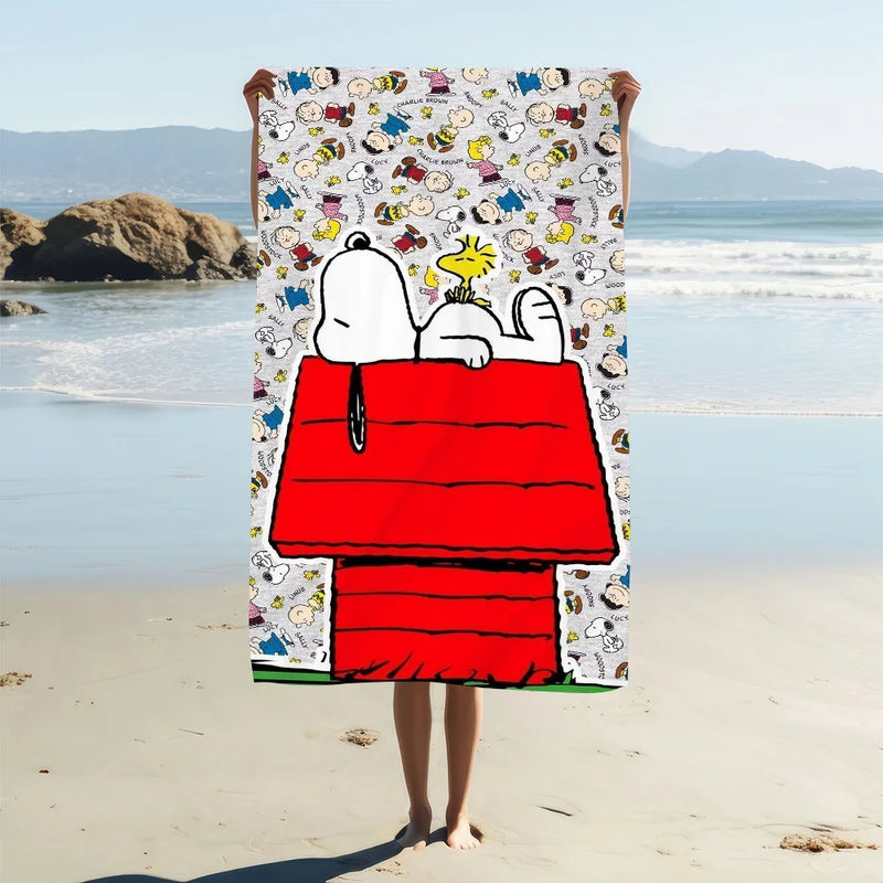 Towel Cartoon Beach Quick S-Snoopys-S Dry Pool Camping Towels Travel Soft Gift Gym Shower Cute Sports