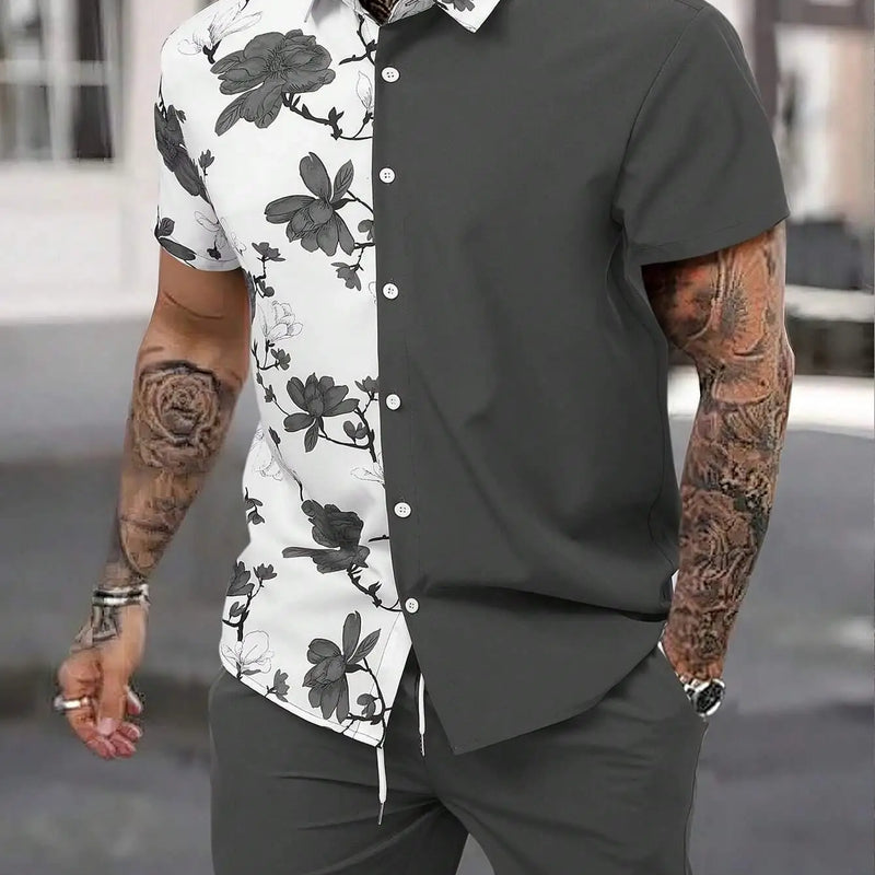 Men's Shirt Summer Fashion Design Short Sleeve 3D Print | SAMAG