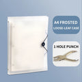 Transparent A4 Folder 3 Ring Binder with Buckle Closure Matte PP File Folder Document Organizer for School Office Stationery