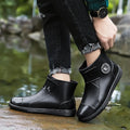 Men Rain Boots Non-slip Light Hiking Rain Shoes Slip on Waterproof Outdoor Leisure Rubber Fishing Shoes Work Water Shoes