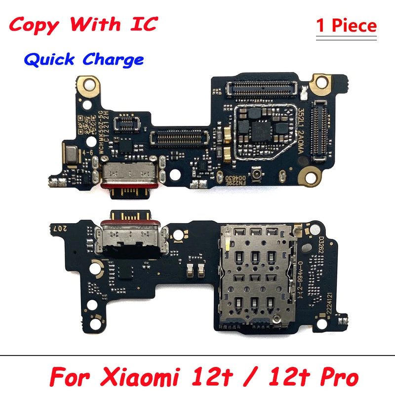 New For Xiaomi 10T 9T 10 11T Pro 12T 10 Lite USB With Micro Charging Port Charger Dock Flex Cable With IC Microphone Board