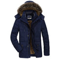 New Winter Men Hooded Fur Collar Long Down Jackets Overcoats Male Multiple Pockets Warm Parkas Quality Man Casual Chaquetas 7XL