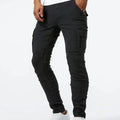 Street Elastic Jeans Men Denim Cargo Pants Wash Solid | SAMAG