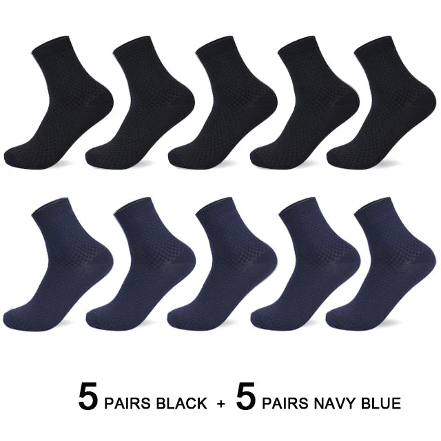 10 Pairs/Lot Men's Bamboo Fiber Socks Compression Autumn | SAMAG
