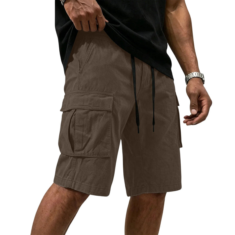 Men Multi-color Cargo Shorts Summer Loose Drawstring | SAMAG