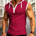 Men Hooded Sleeveless Shirt Casual Gym Tank Top Male Breathable Bodybuilding Vest Basketball Shirt Fashion Singlet Man Clothes