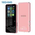New 1.8 Inch Metal Touch MP3 MP4 Music Player Bluetooth-compatible 5.0 Fm Radio Video Play 8/32/64GB E-book Hifi Player Walkman