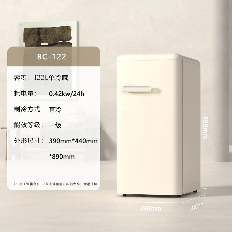 refrigerator retro single door double door small household kitchen refrigerated and frozen mini