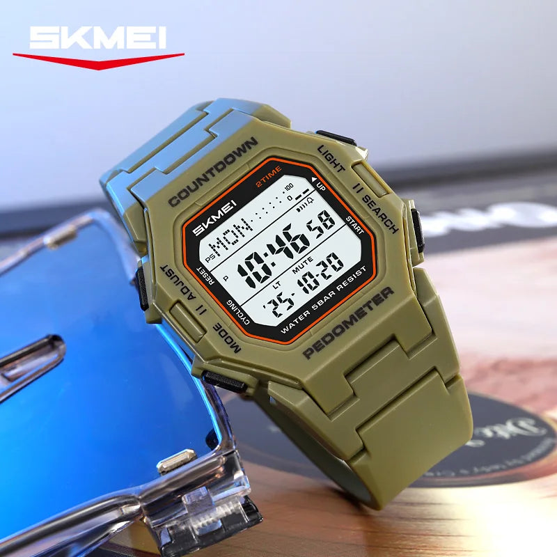 2596 Men Electronic Watch Fashion Alarm Clock Calendar Chronograph Luminous Digital Watches for Man - Visuel 6 | SAMAG