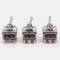 High Current Toggle Switch 2/3/4/6/8/9/12Pin Self Reset/Self-locking Switch Copper Pin 32A 250VAC Push Button Switch