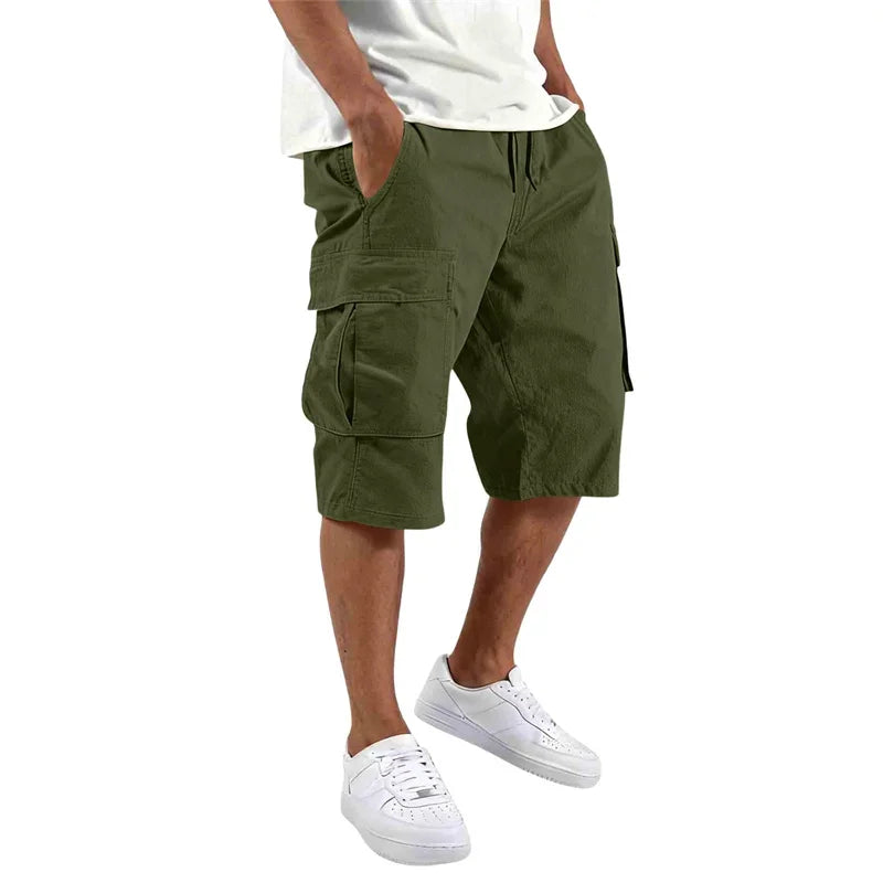 Summer Men Loose Straight Pants Casual Multi-Pocket | SAMAG