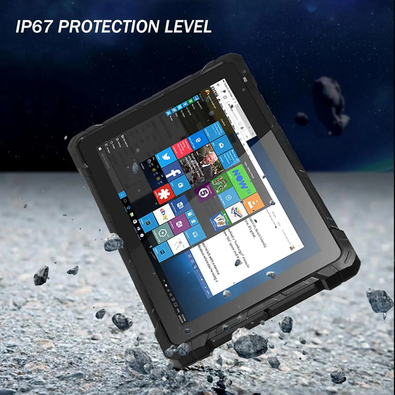 10.1" Industrial Rugged Tablet 1920*1200 600nit 8GB RAM 128GB IP67 Windows 11 Pro Tablet PC Intel N4120 HDMI WiFi RS232