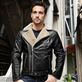 Thick-fibered fur coat for men Fur leather integrated Washed PU leather jacket for men, thick and suitable for motorcycle wear