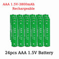 AAA1.5V Battery 3800mAh Rechargeable Battery Lithium Ion 1.5 V AAA Battery for Clocks Mice Computers Toys So on