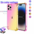 Gradient Airbag TPU Case For iPhone 16e 15 Pro Max 14 13 12 Mini 11 XR XS SE 8 7 Plus Cover Shockproof Fundas Coque Shell Capa
