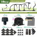 Garden 5-30M 8mm PE Hose 20cm 360° Bending Brass Nozzle Spray Kit Atomized Automatic Irrigation Equipment Plants Mist Wateriing