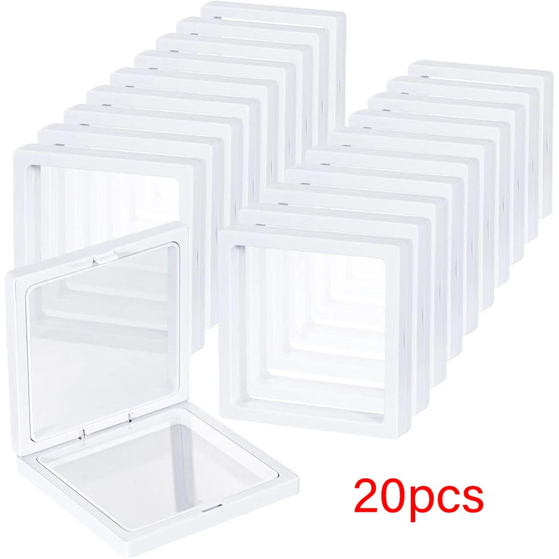 20pcs Multi Functional Jewelry 3D Suspended Storage Box Bracelet Necklace Portable Coin Collectibles Storage Display Box