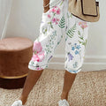 Women Summer Floral Print Shorts Casual Loose Drawstring | SAMAG