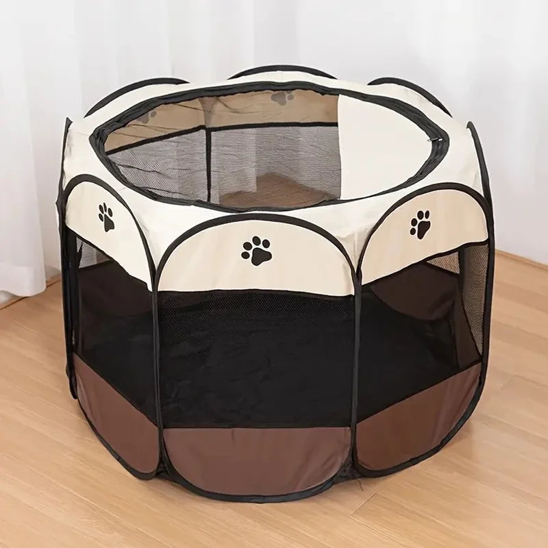 Cat maternity room octagonal pet fence Oxford cloth waterproof andscratch-resistant foldable pet tent cat nest kennel