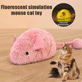 Interactive Plush Mouse Cat Toy Night Luminous Pet Kitten Chew Toy Simulation Mice Self-Entertainment Game