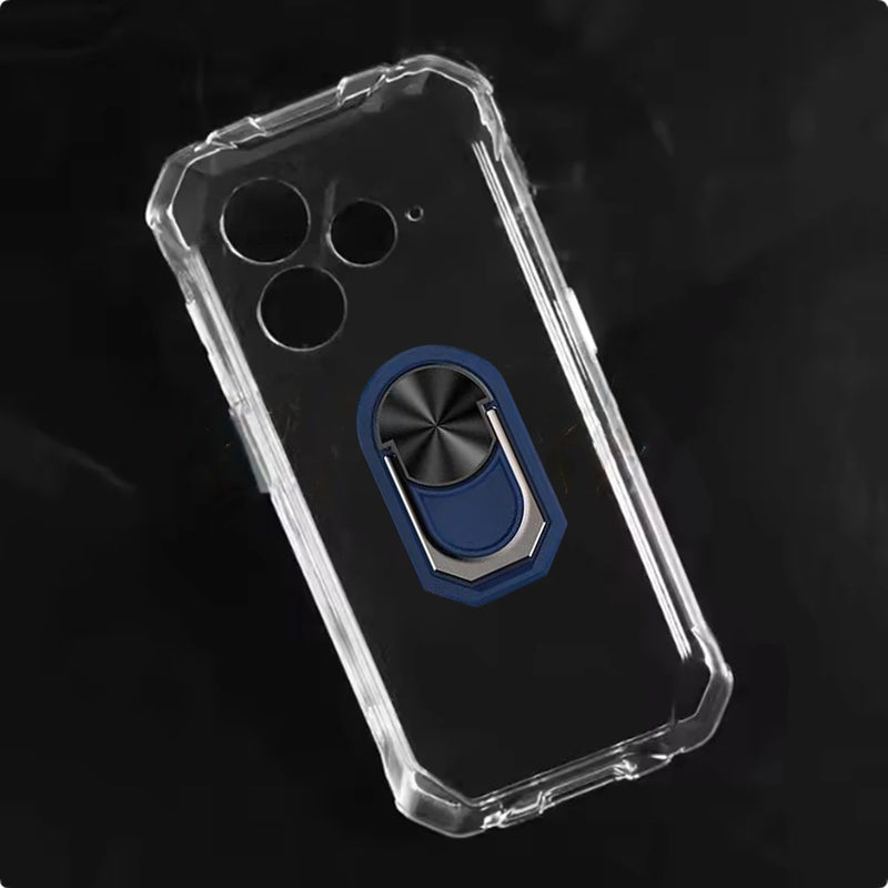 For Blackview Oscal Marine 2 6.56" Back Finger Ring Soft TPU Silicone Case For Blackview OscalMarinE2 Bracket Phone Cover