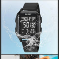 YIKAZE Sports Watch for Men Waterproof Multifunction Electronic Watch Ultra-thin Men's LED Digital Wristwatch for Man Student