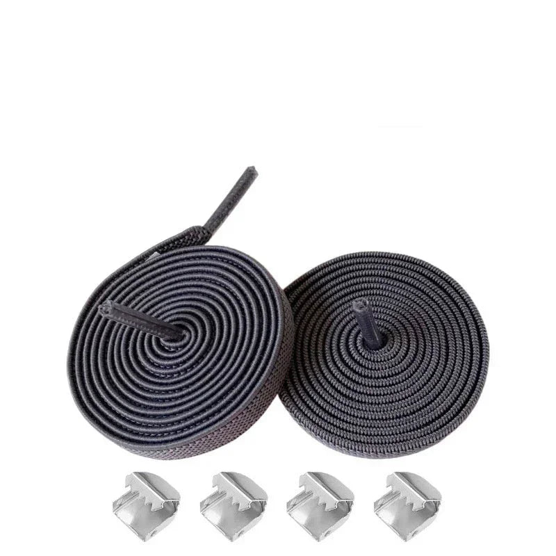 No Tie Shoe Laces Elastic Laces Sneakers 8MM Widened Flat Elastic Shoelaces Adult Quick Shoe Lace Rubber Bands for Shoes