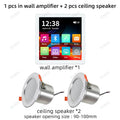 MINI Touch Screen TF Audio In Wall Amplifier Home Theater Bluetooth Control Panel Background Music Player Stereo Ceiling Speaker