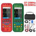 BSIDE 4-IN-1 Handheld Oscilloscope Digital Multimeter+Function Signal Generator Dual Channel O7:25MHz/O9:50MHz Current Tester