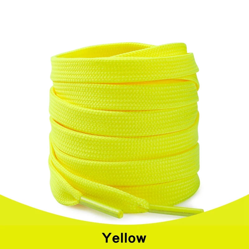 Classic Solid Color Laces 0.8cm Wide Flat Shoes Sneakers shoelaces Shoe Accessories 100/120/140cm shoelace 1Pair