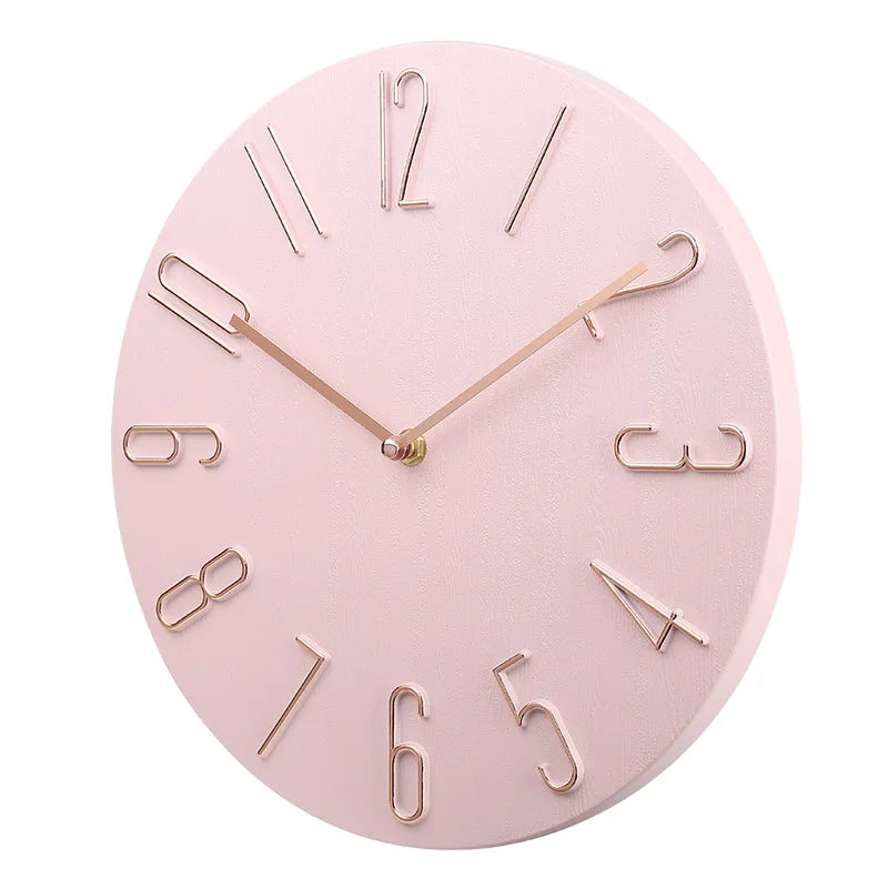 Wall clock living room household hanging fashion clock light luxury modern simple creative hanging wall ultra-quiet minimalist