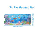 1pc Baby Bath Mat for Tub Non Slip Kids Bath Mat - 40x10cm Extra Long Cartoon Bathtub Mat Toddler Bath Mats with Suction Cups