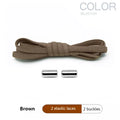 1 Pair Quick Locking Shoelaces Without Ties Elastic Laces Sneaker Widened Oval No Tie Shoe Laces Kids Adult Shoelace for Shoes