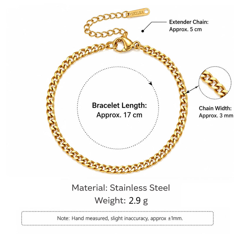 5Pcs Minimalist Chain Bracelets Women Stainless Steel Twist/Paperclip/Cuban Adjustable Stack Jewelry - Visuel 9 | SAMAG