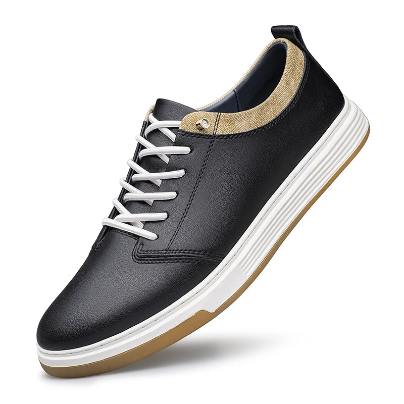 Men's Genuine Leather Business Shoes Handmade High Quality Casual Leather Oxford Business Work Shoes Coffee Lace-up Comfy Shoes