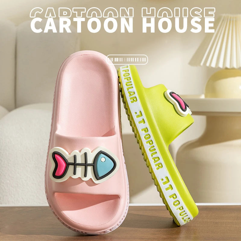 Casual Women's Slippers Home Designer Summer Sandals Fashion Bathroom Platform Woman Shoes Elegant Indoor Outdoor Beach Slides
