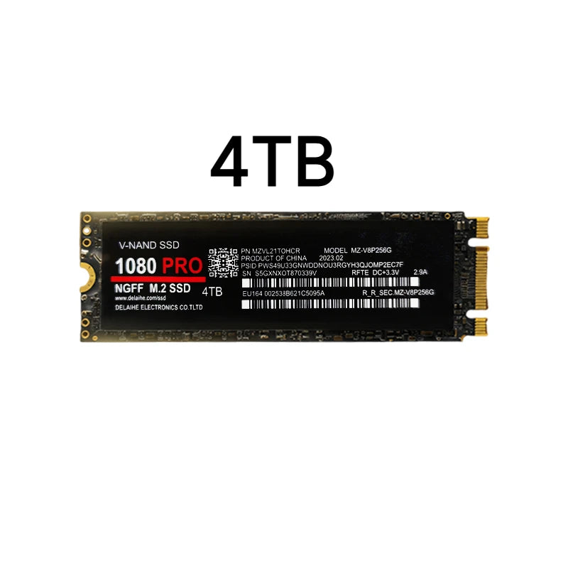 Original SSD 1080PRO 1TB Hard Disk Drive 2TB M2 NGFF NVME Interface Internal Solid State Hard Drive for Laptop Desktop Notebook