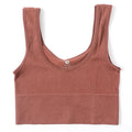 Women's Ribbed Bra Seamless Tank Top Comfort Sports Bralette Wireless Activewear Underwear Stretchy Vest Lingerie Intimates M-XL